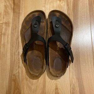 Rustic size 37 open toe Birkenstocks